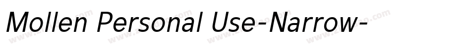 Mollen Personal Use-Narrow字体转换